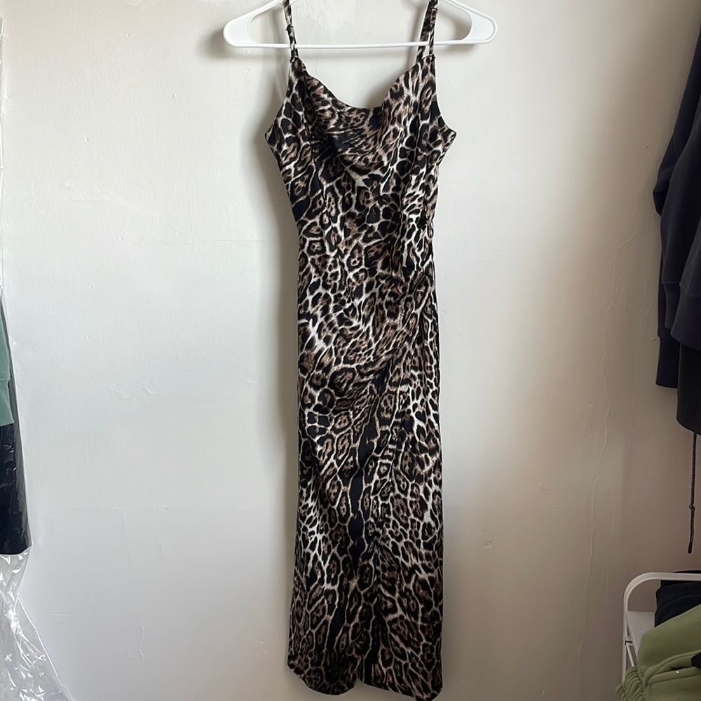 Cheeta Print Midi Dress